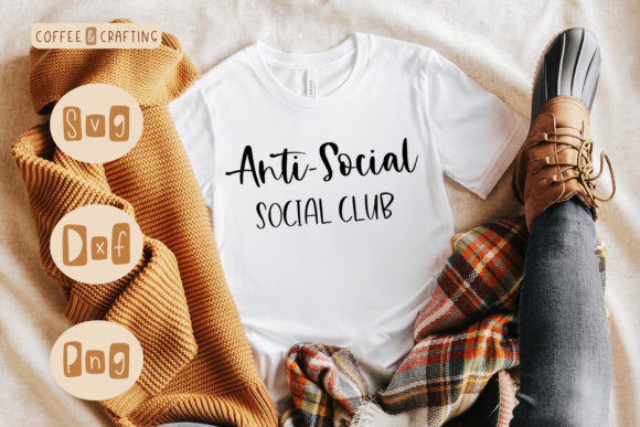 Anti-social Social Club SVG for Branding and Crafts