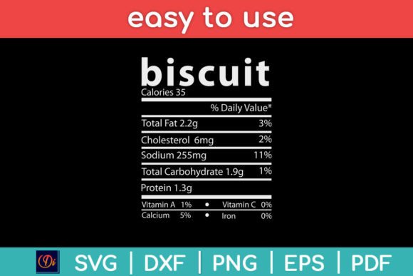 Biscuit Nutrition Facts Funny Graphics