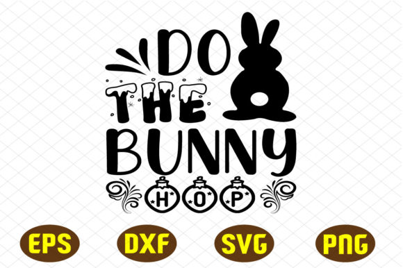 Do the Bunny Hop Svg Design: A Graphic Asset for Playful Editorial Use