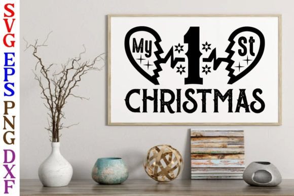 My 1 St Christmas Svg Design: A Graphic Asset for Seasonal Crafts