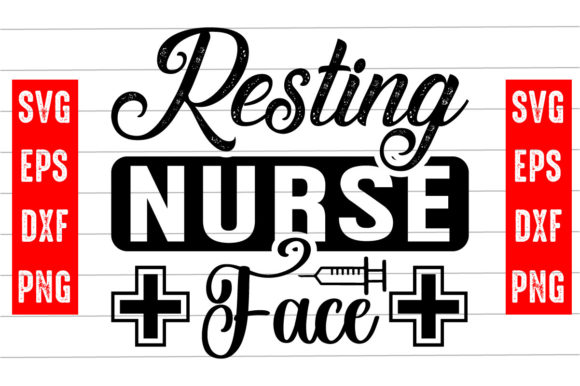 Resting Nurse Face Svg Design for Crafts and Graphics