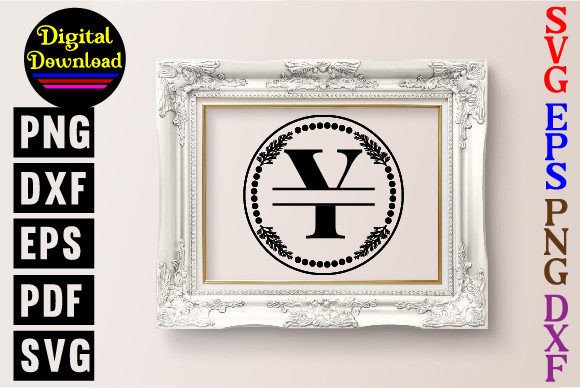 Split Letter Y Monogram for Crafts and Graphics