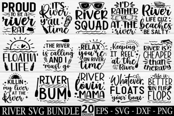 Summer River Graphics for Crafts