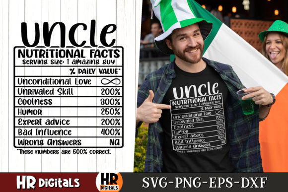 Uncle Nutrition SVG for Crafts and Graphics